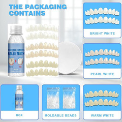 Tooth Repair Kit, Temporary Veneer Denture Kit for Women and Men, All, White