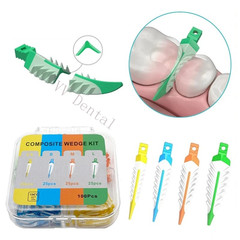 100pcs/box Mix Dental Interdental Wedges Sealing Composite Wedge Silicone