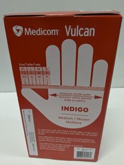 Medicom Vulcan Nitrile Gloves Indigo Medium M 150 Count Per Box Lot of 2 Boxes