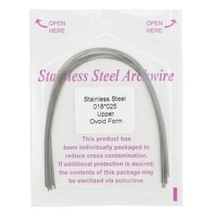 Dental Orthodontic Arch Wire Rectangular Ovoid Stainless Steel 16×16 17×25 18×25
