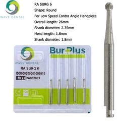 Wave Dental Carbide Round RA Burs Latch Surgical Length Bur RA SURG Contra Angle