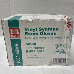 Basic BMPF3001 Vinyl Synmax Exam Gloves – Small. 1,000 Pack