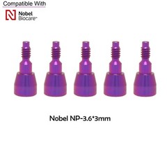 5Pcs Dental Nobel Biocare Healing Abutment Cap Conical NP/RP Ø3.6/5/6mm H3/5/7mm