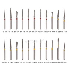 1000pcs AZDENT Dental Diamond Burs For High Speed Handpiece Friction Grip Burs