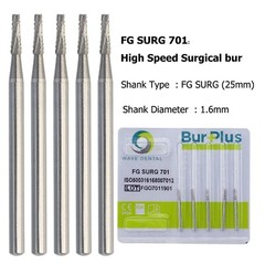 Wave Dental 701 Surgical Bur 701L SL Burs Long Shank Carbide High Speed FG SURG