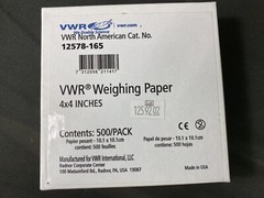 VWR 4”X4” Lightweight Weighing Paper 12578-165 (~400/pk)