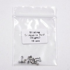 10 Pc/Pack Dental Stainless Steel Orthodontic Sliding Crimpable Hooks Long Right