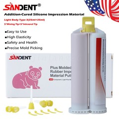 VPS IMPRESSION MATERIAL LIGHT BODY FAST SET 4 x 50 ML HYGEDENT USA +20 Tips