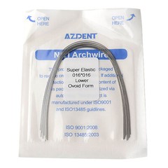 10 PCS AZDENT Dental Ortho Super Elastic Niti Arch Wires Rectangular Ovoid form