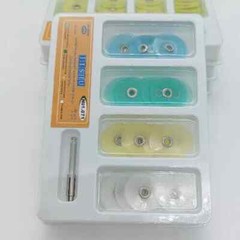 1 Box 40pcs Dental Composite Finishing Polishing Discs Metal Bush Mandrel