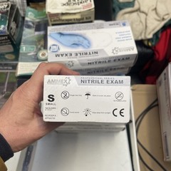 Ammex Nitrile Exam Gloves Sz Small Blue 100 Per Box 3 Mil