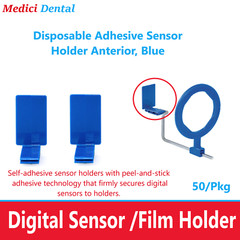 Dental X-Ray XIOS Plus Disposable Digital Sensor Holder, Anterior, Blue, 50/pk