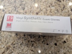 Basic Powder Free Vinyl Synthetic Exam Gloves VGPF 3002 size Medium 100 count