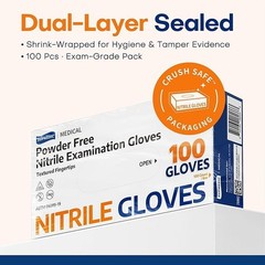 Medical Soft Max™ Nitrile Exam Gloves, 100 Count Latex-Free Powder-Free Non-Ster
