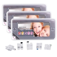 AZDENT Dental Orthodontic Clear Ceramic Brackets Braces Mini Roth.022 Hooks 345