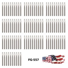 Dental Midwest FG #557 Clinic Length Cross Cut Carbide Burs 100pk （19mm）