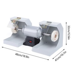 Dental Polisher Polishing Machine 110V Dual-Lathe Bench Buffing Jewelry Grinder