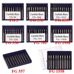 10-100 Dental Clinic Tungsten Carbide Bur Round type For High Speed Handpiece