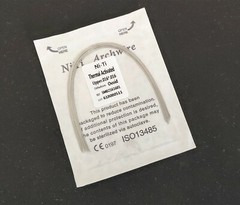 100 Packs Dental Thermal Activated NITI Arch Wire Rectangular Dental Bows Ovoid
