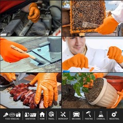 Dura-Gold Duratection 8 Mil Orange Super Duty Diamond Textured Nitrile