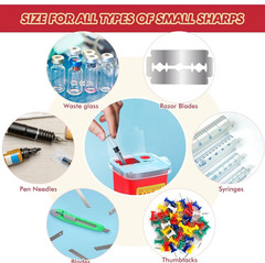 1pc Tattoo Sharps Disposal Container-Professional Waste Bin for Needles & Blades