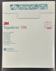 3M Tegaderm CHG Securement Dressing, 3.5×4.5 REF 1657 Box of 25 NEW