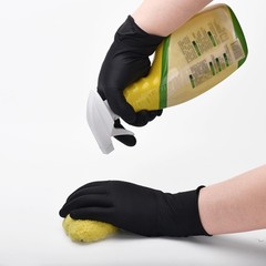 Schneider Nitrile Exam Gloves, Black, Medium, Box of 100, 5 Mil Thick Dispos…