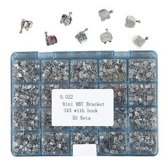 4 Box Sale Metal Orthodontics Brackets Brace MINI MBT.022 345 Hooks 50 Set/box