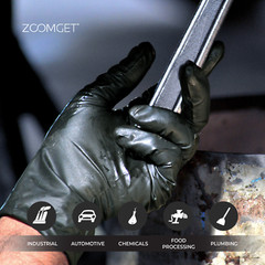 1st Choice 5 mil Industrial Black Nitrile Gloves, Latex & Powder-Free