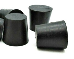 #5 Solid Rubber Stoppers Lab Tapered Plug Cork Fits 1″ ID Various Pack Sizes