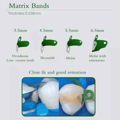 50x Dental Matrix Bands M4 2.0 Sectional Contoured Matrix System Metal Matrices