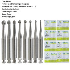 Wave Dental Carbide Round RA Burs Latch Surgical Length Bur RA SURG Contra Angle