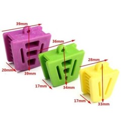 Large (Adult-Purple) Autoclave Mouth Silicone Props Bite Blocks Dental Bag of 10