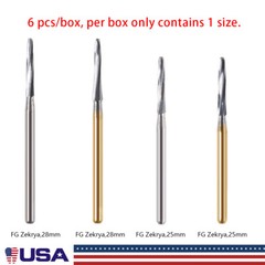 Dental Surgical Zekrya Carbide Tungsten Bone Cutters Finishing FG Bur 25/28mm