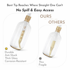 4 Pcs Glass Eye Dropper Round Tip Measured Medicine Droppers Calibrated 1 ml