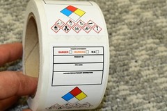 (1 Roll) – NFPA Panel Hazard Statement Labels 3″x2″ Chemical Product ID PPE Code