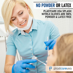 1000 Small Blue Nitrile 3.5 mil Powder Free Examination Gloves