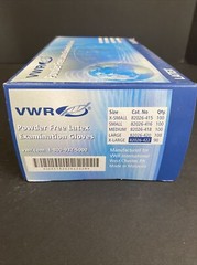 VWR Latex Gloves Extra Large 8 Boxes with 90 Gloves Each