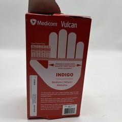 MEDICOM Vulcan Latex-Free Indigo Nitrile Gloves, Size M – 150 Count