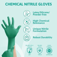 Ansell TouchNTuff 92600 Disposable Nitrile Gloves Size 9 Pack of 100 Blue