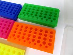 Reversible PP Tube Rack w/Lid for 0.5, 1.5, & 2.0mL microtubes 5 SETS
