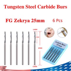 Dental Surgical Zekrya Carbide Tungsten Bone Cutters Finishing FG Bur 25/28mm
