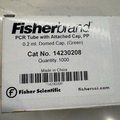 Fisherbrand PCR Tubes 0.2mL Attached Cap Green 1000 Count 14230208