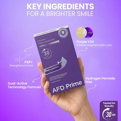 AFD Prime Purple Teeth Whitening Strips for 1 Count (Pack of 14),