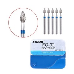 100pcs Dental Diamond Burs for High Speed Handpiece Medium 1.6mm Friction Grip