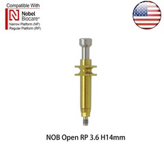 US Dental Impression Coping Open Tray Fit Nobel Biocare Conical Connection NP/RP