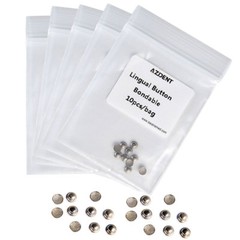 100Packs AZDENT Dental Orthodontic Bondable Lingual Buttons Round Base 10pc/pack