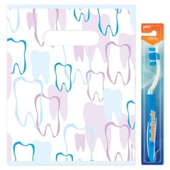 Lightweight 100-Pack Tooth Outline Bags – Ideal for Dental Outreach & Promotions