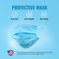 3‑Layer Masks – Individually Wrapped – 100 pack – Cleanroom Manufactured – Br…