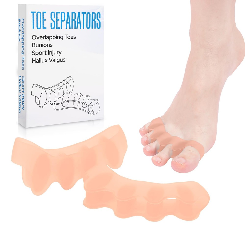 Ktsay Toe Spacers For Women Men – Silicone Toe Separators For Bunion Relief